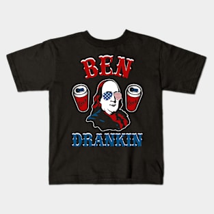 Ben Drankin Fourth of July President Kids T-Shirt